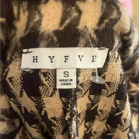 NWOT hyfve brown and cream jacket coat - Picture 2 of 2